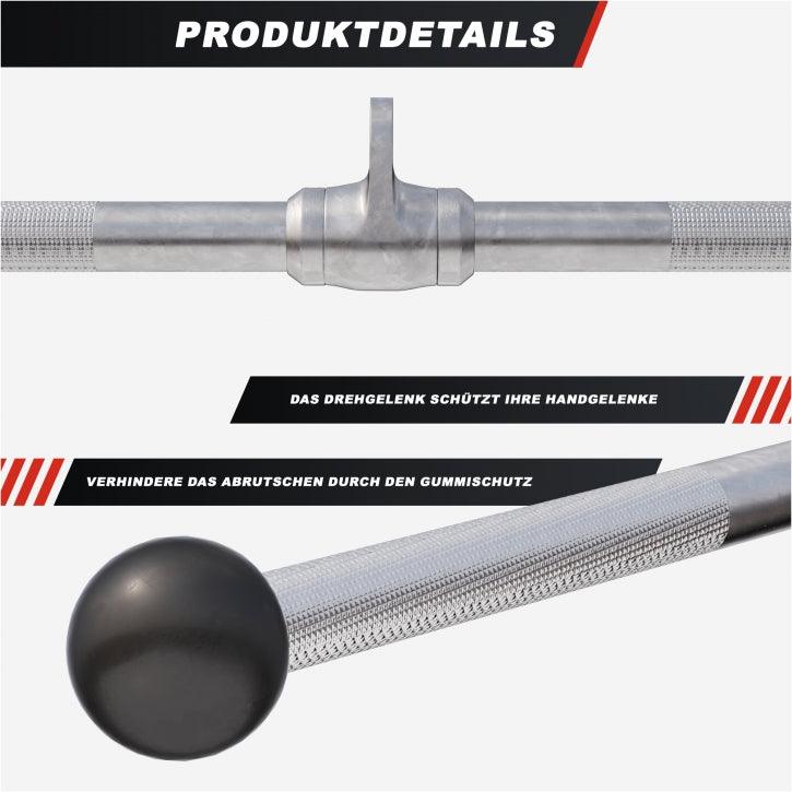 Latzugstange mit Gummi-Ballen inkl. Drehgelenk Chrom