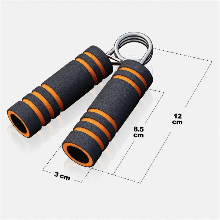 Fingerhantel Schwarz/Orange mit Schaumstoff