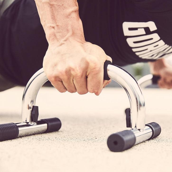 Liegestützgriffe verchromt