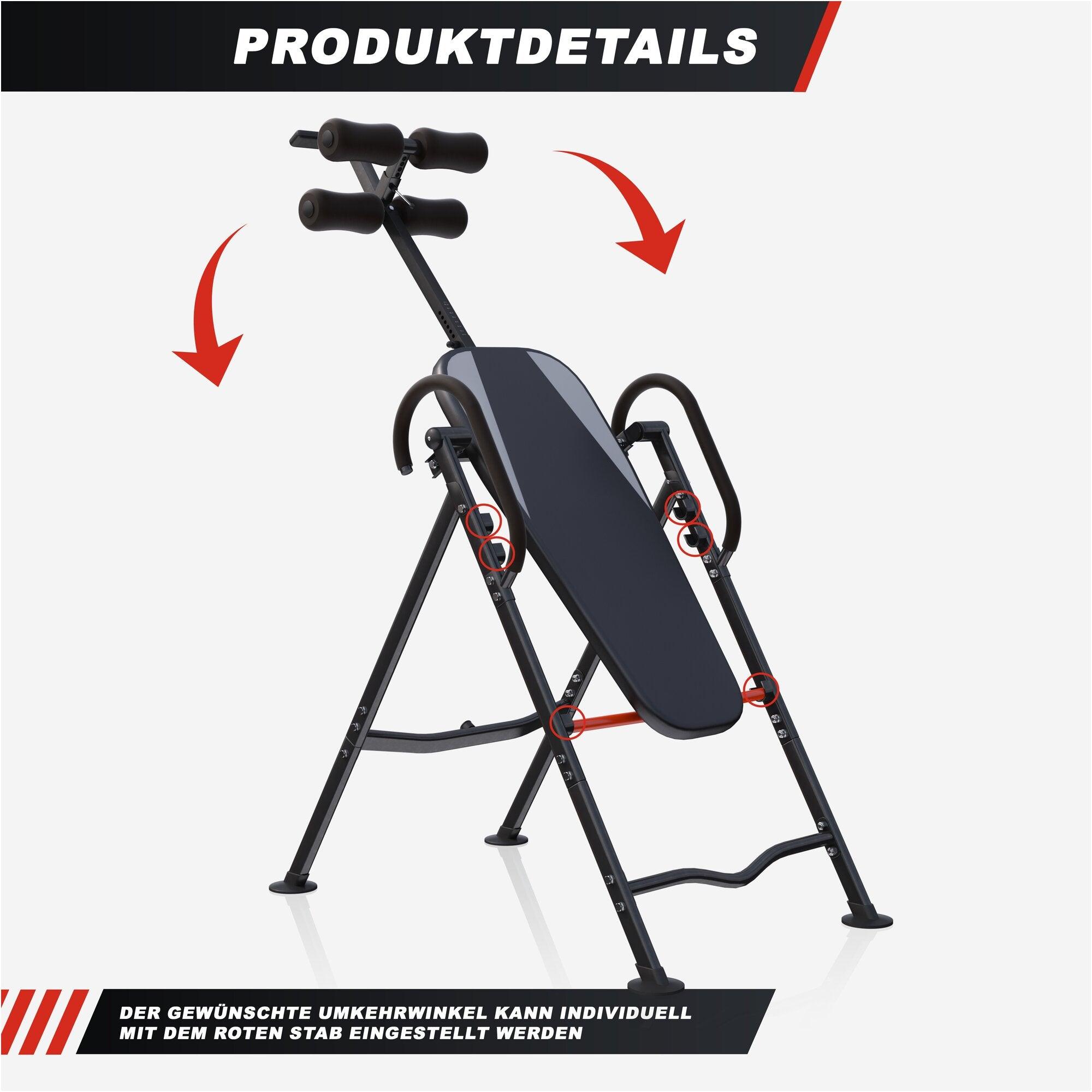 Schwerkrafttrainer Schwarz/Silber/Rot