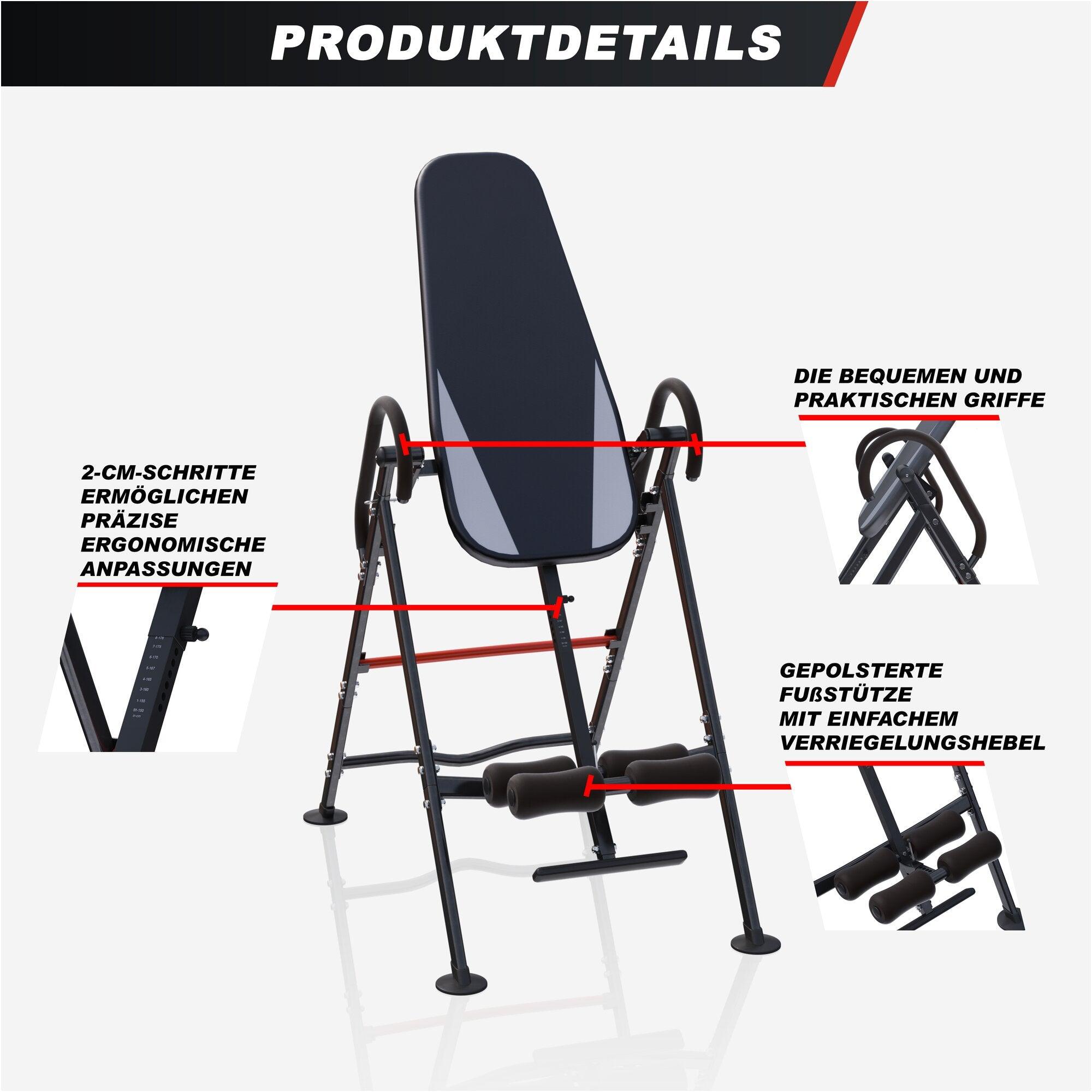 Schwerkrafttrainer Schwarz/Silber/Rot