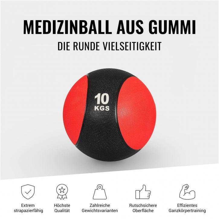 Medizinball aus Gummi 1 - 10 kg