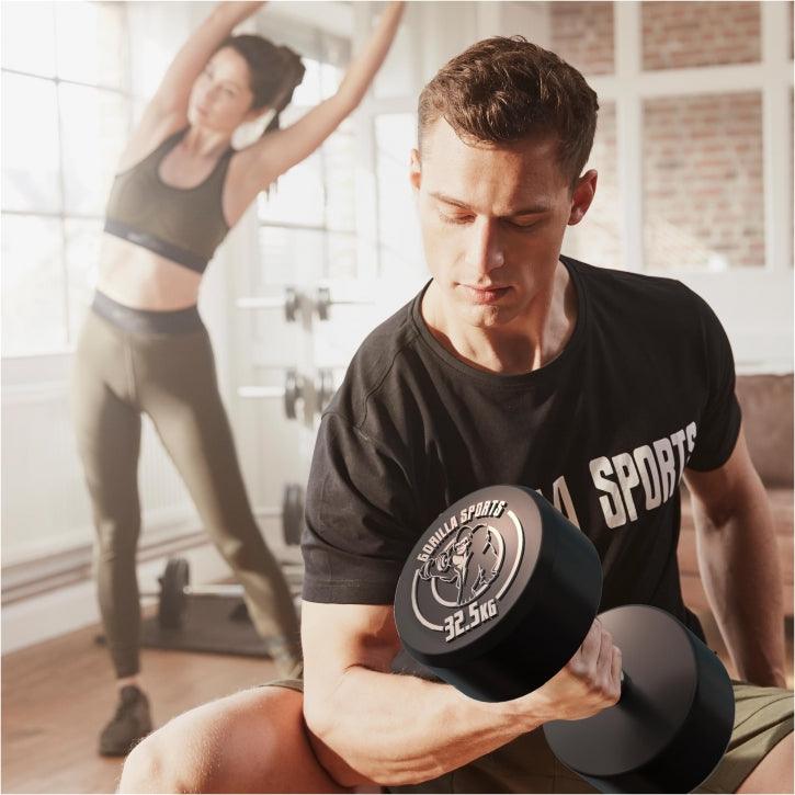 Kurzhantel Gummi 2,5 - 40 kg