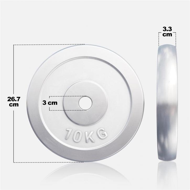 Hantelscheibe 30/31 mm Chrom 0,5-30 KG
