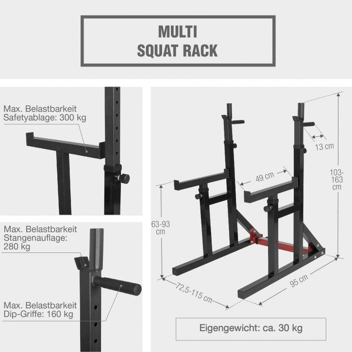 Multi Squat Rack inkl. Langhantel Set