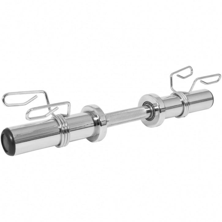 Kurzhantelstange 50 mm Chrom 50 cm Federverschluss