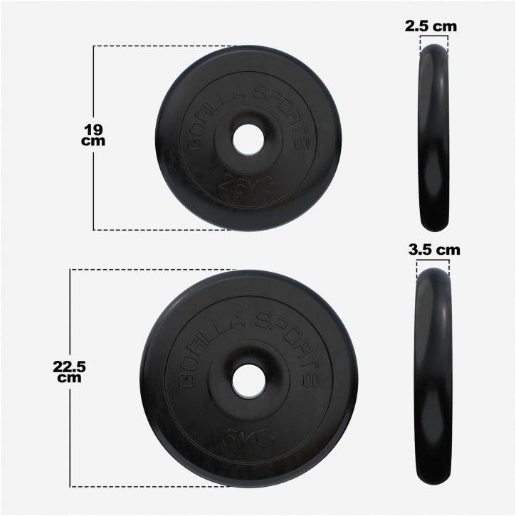 Hantelscheibe 30/31 mm Gummi 0,5-25 KG