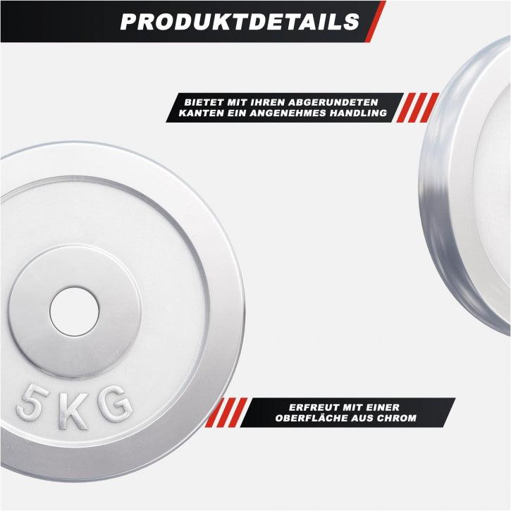 Hantelscheibe 30/31 mm Chrom 0,5-30 KG