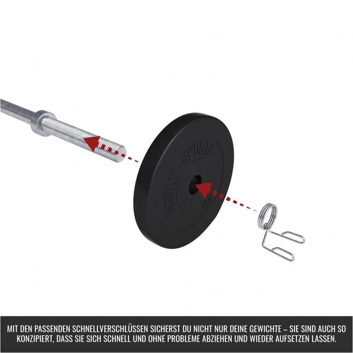 Federverschlüsse für Hantelstangen 50/51 mm Chrom 2-er Set