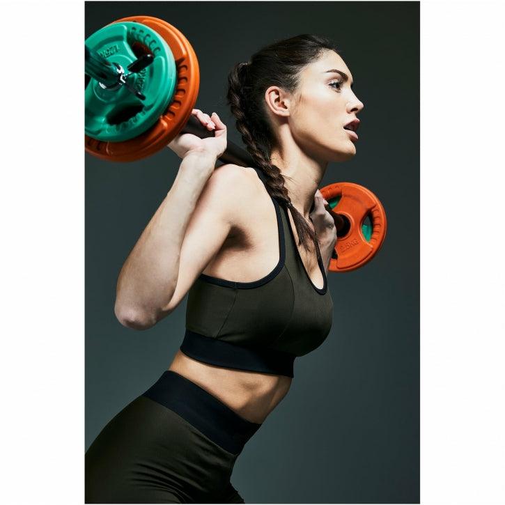 Langhantel Aerobic Chrom in Schwarz mit 130 cm