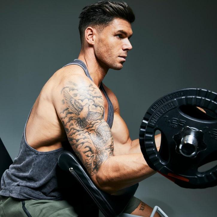 Verstellbare Schrägbank mit Curlpult Weiß