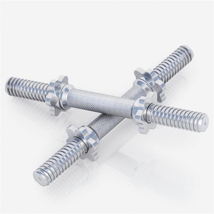 Kurzhantelstangenset 30 mm Chrom 42 cm Sternverschluss