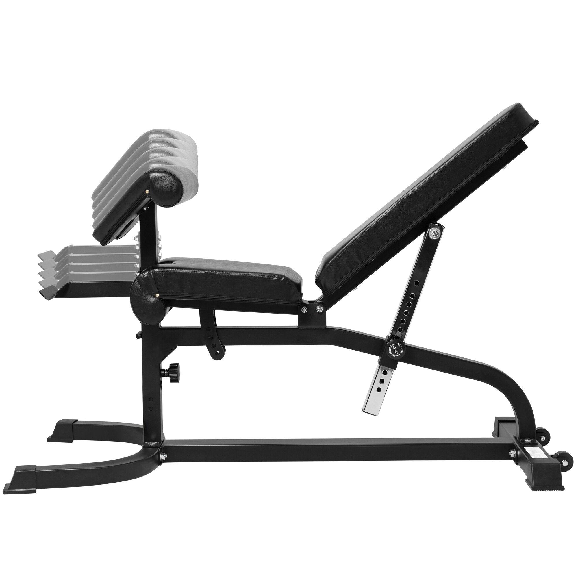 Verstellbare Schrägbank inkl. Beinstrecker und Curlpult