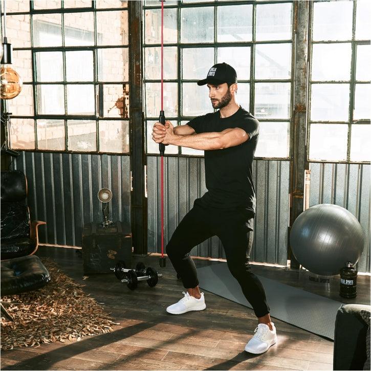 Schwungstab Rot/Schwarz 160 cm