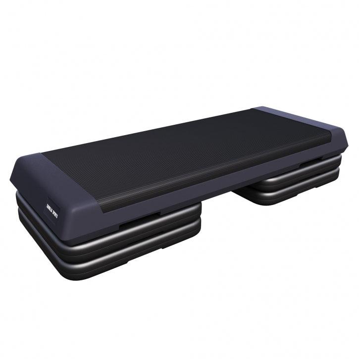 Steppbrett mit Gummimatte Schwarz/Dunkelgrau