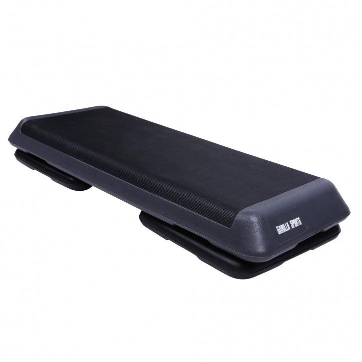 Steppbrett mit Gummimatte Schwarz/Dunkelgrau