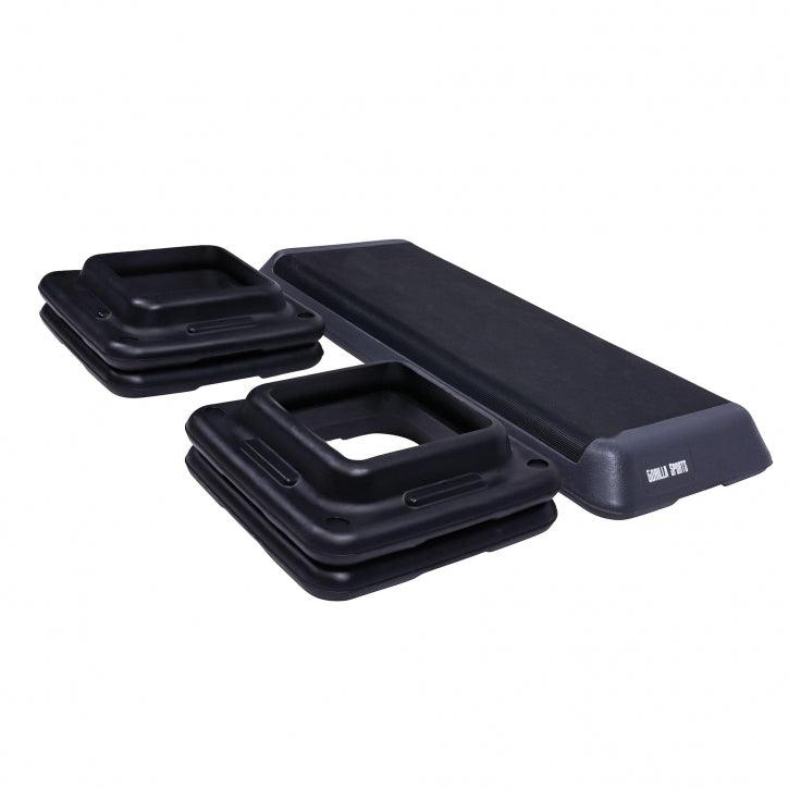 Steppbrett mit Gummimatte Schwarz/Dunkelgrau