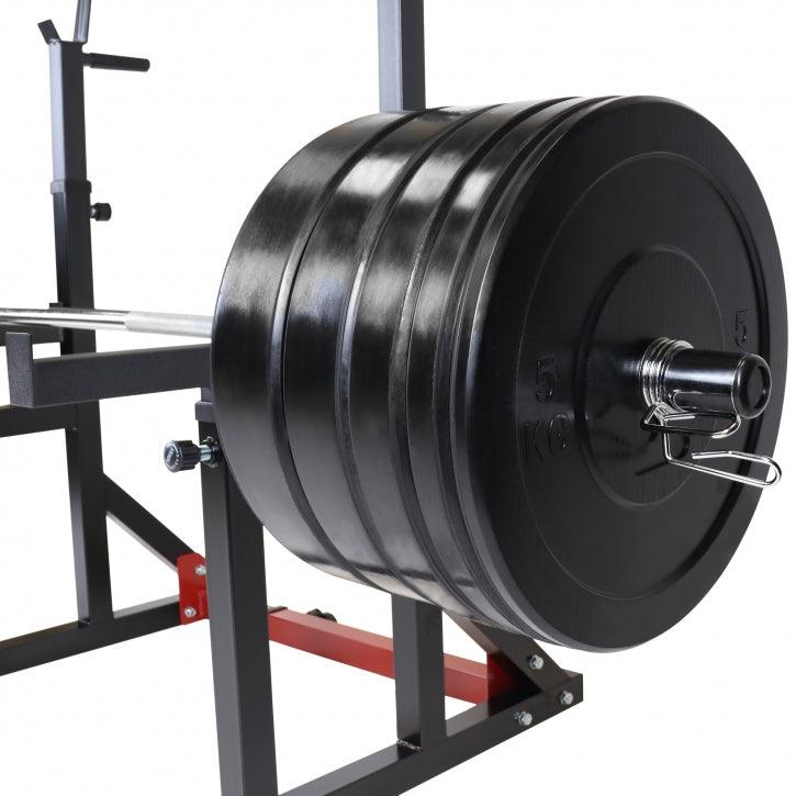 Squat Rack inkl. Olympia Bumper Plate Langhantelset 170 kg
