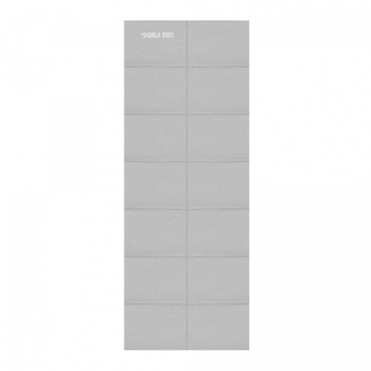 Yogamatte faltbar inkl. Beutel in Rosa/Grau