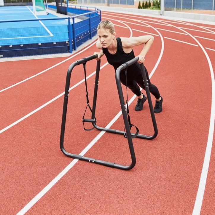 Push-up Stand Bar mit Griffen Schwarz