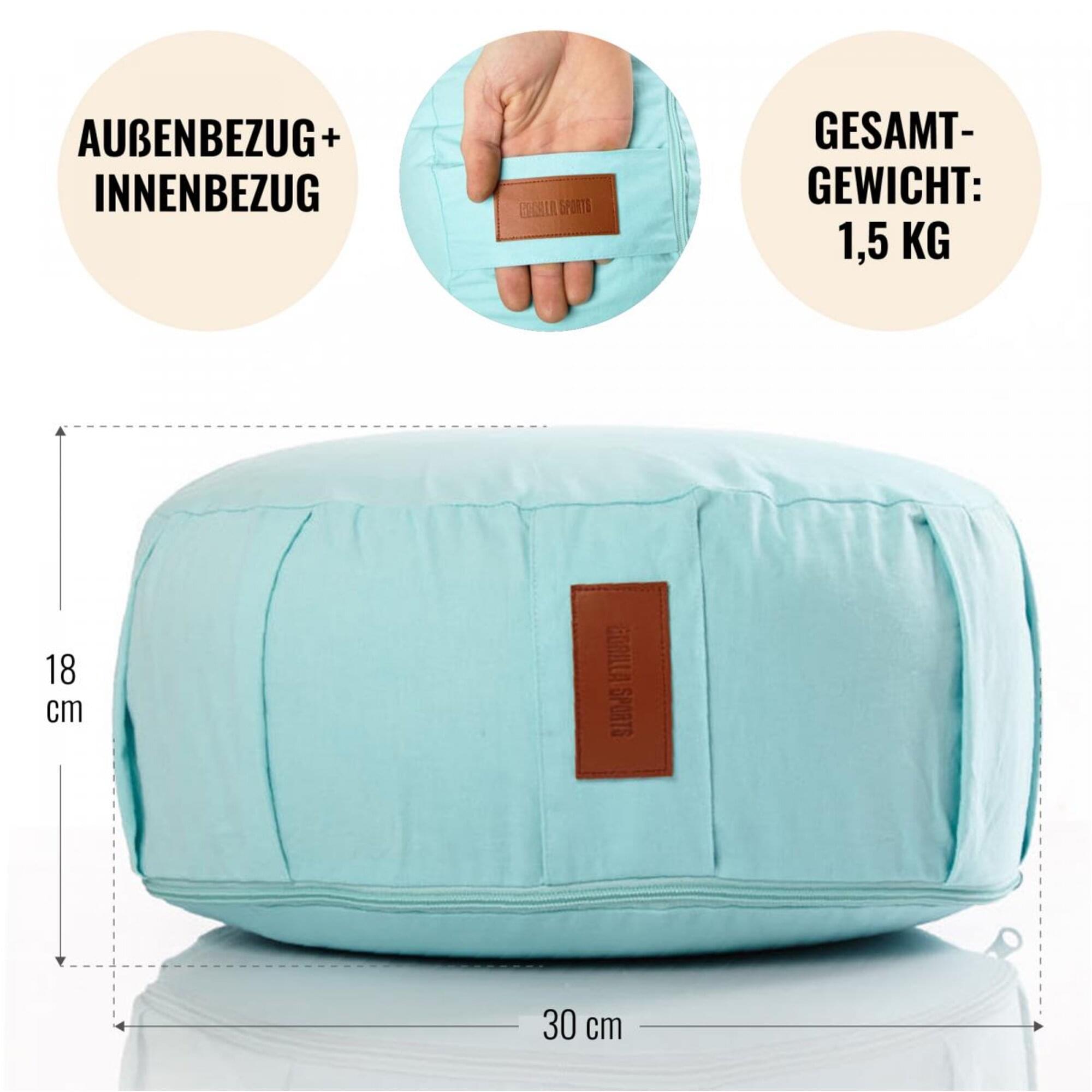 Yoga Set inkl. Yogakissen und Yogagurt in verschiedenen Farben