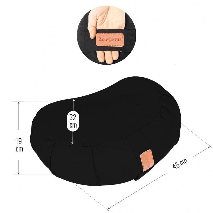 Yoga Halbmondkissen in verschiedenen Farben