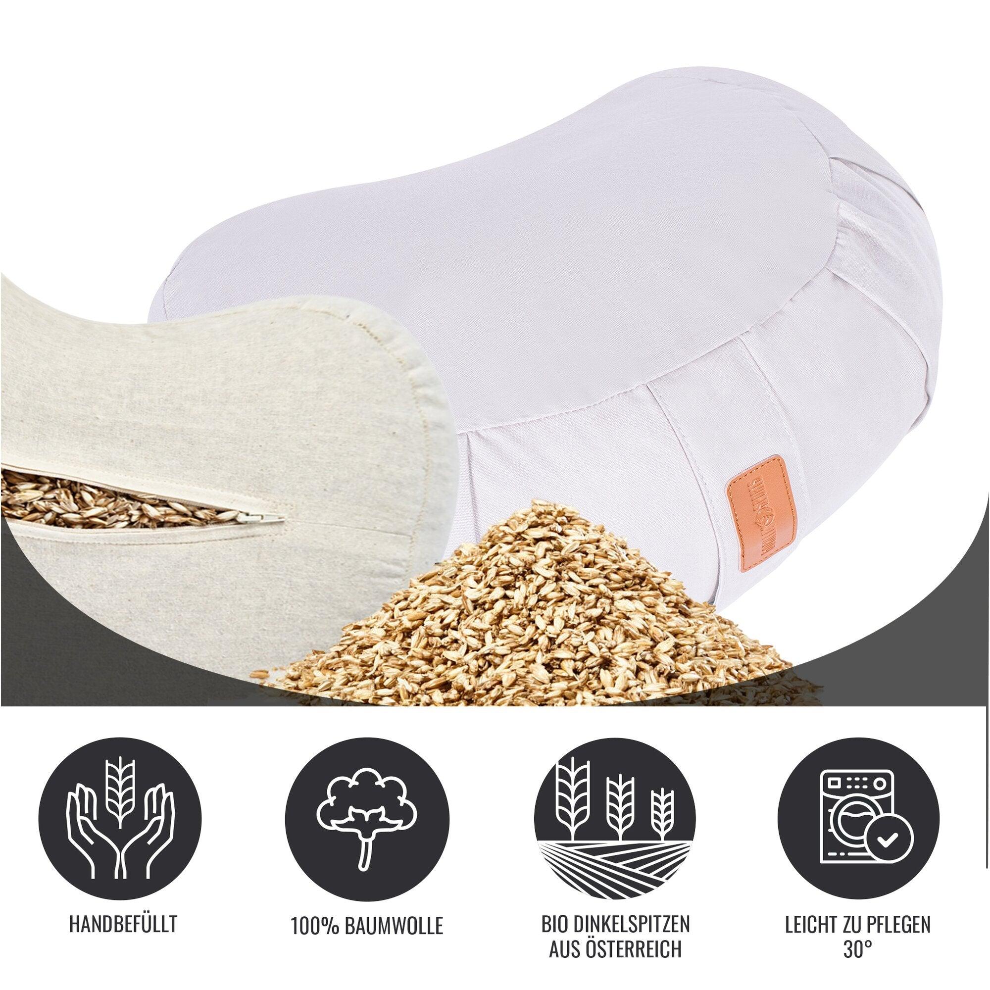 Yoga Halbmondkissen in verschiedenen Farben