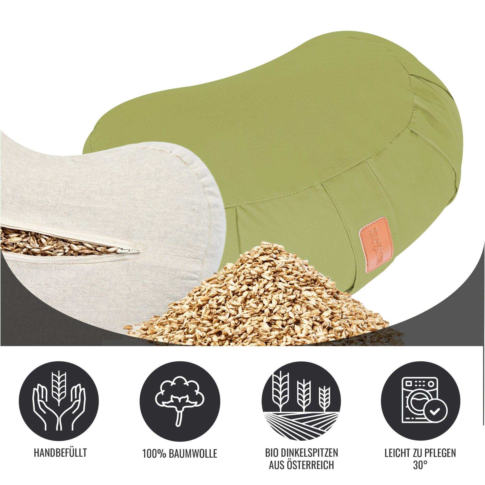 Yoga Halbmondkissen in verschiedenen Farben