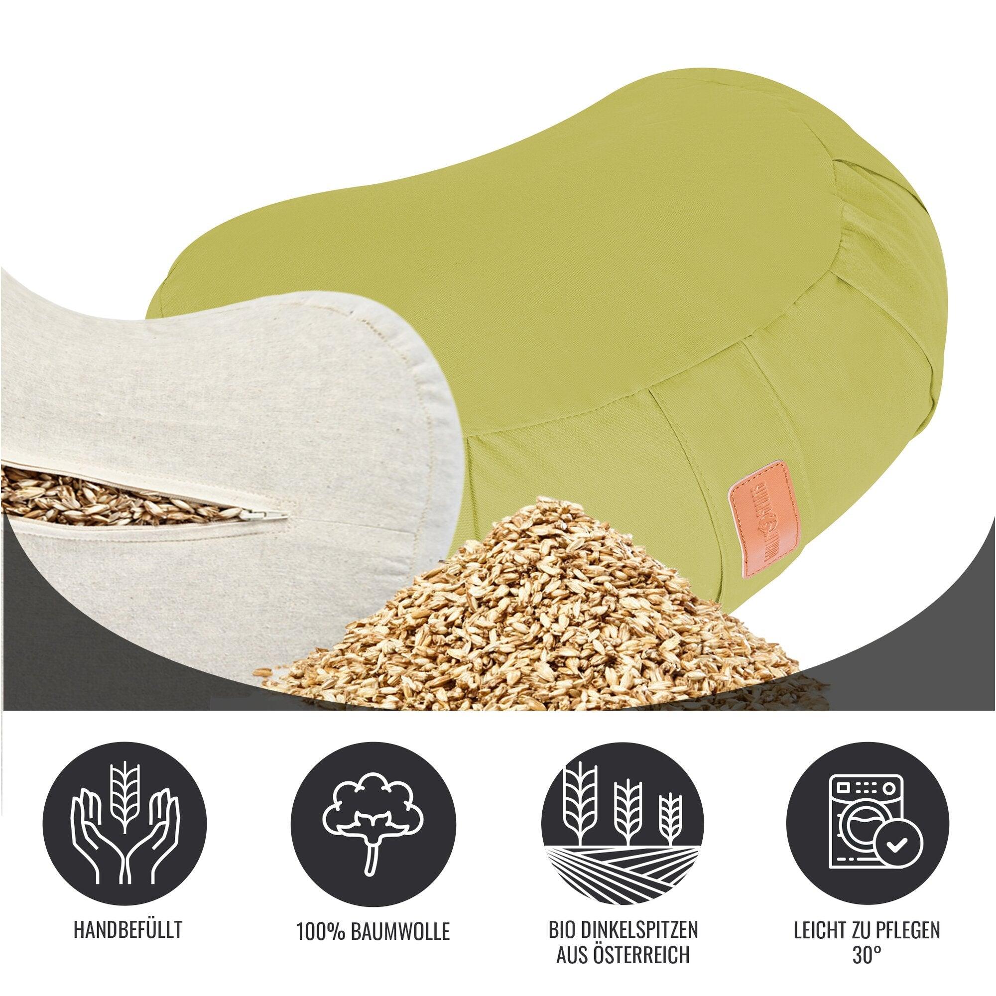 Yoga Halbmondkissen in verschiedenen Farben