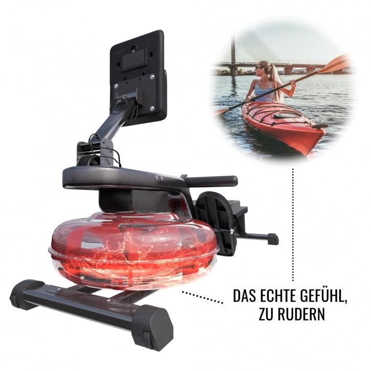 Verstellbares Wasserrudergerät schwarz/rot