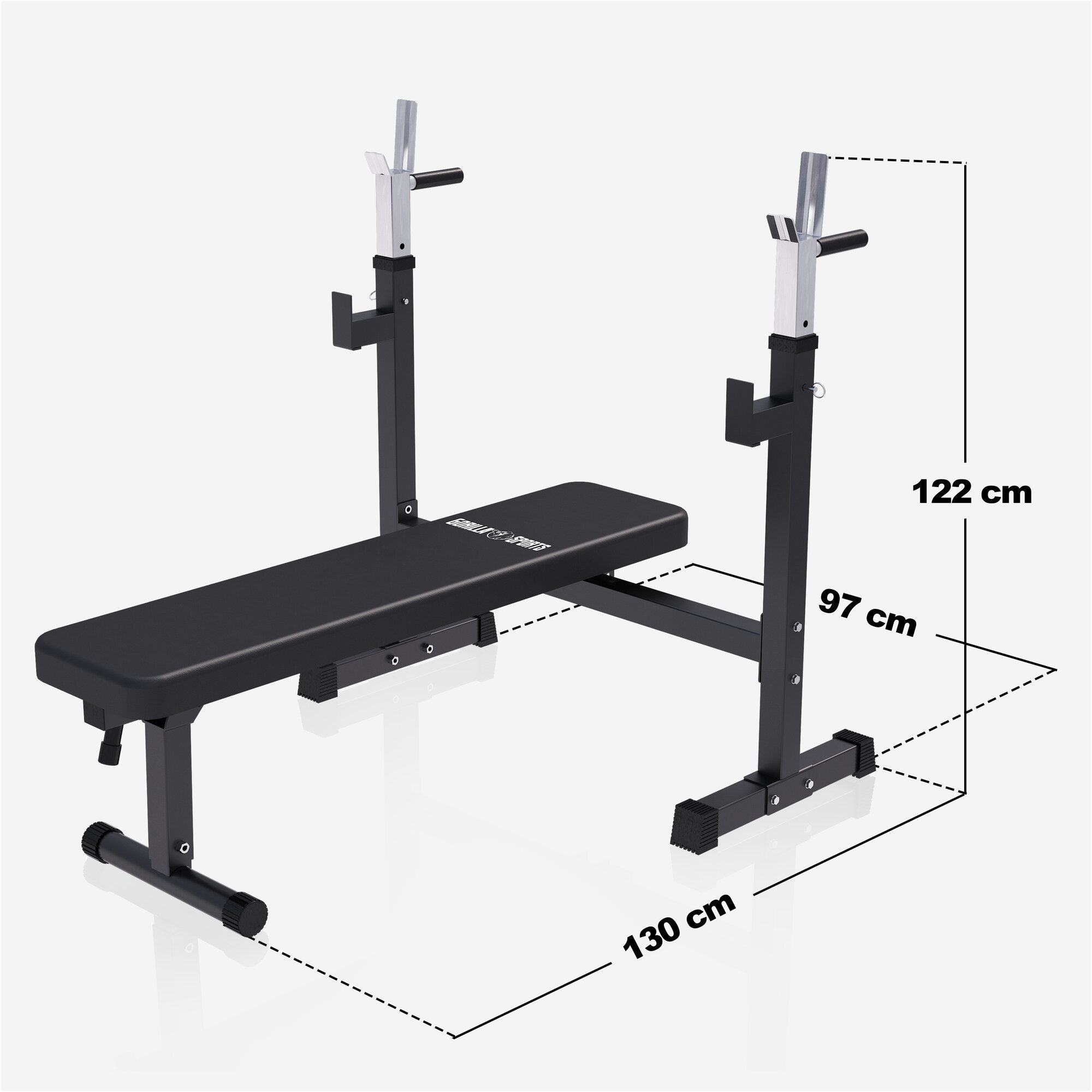 Hantelbank mit Ablage inkl. Hantelset
