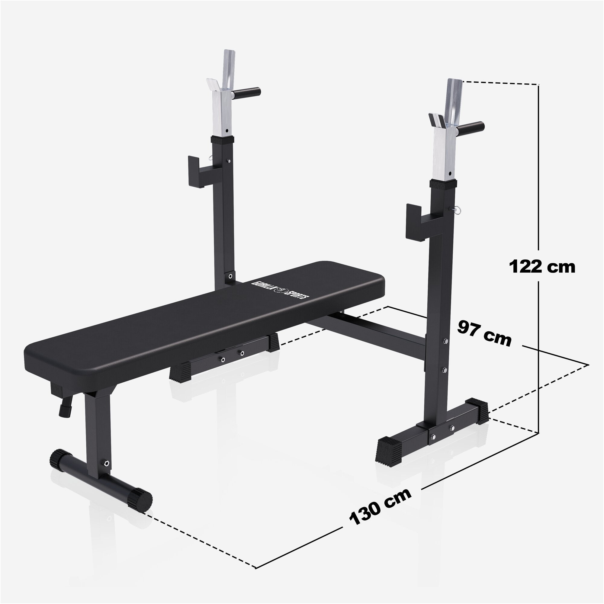 Hantelbank mit Ablage inkl. Hantelset