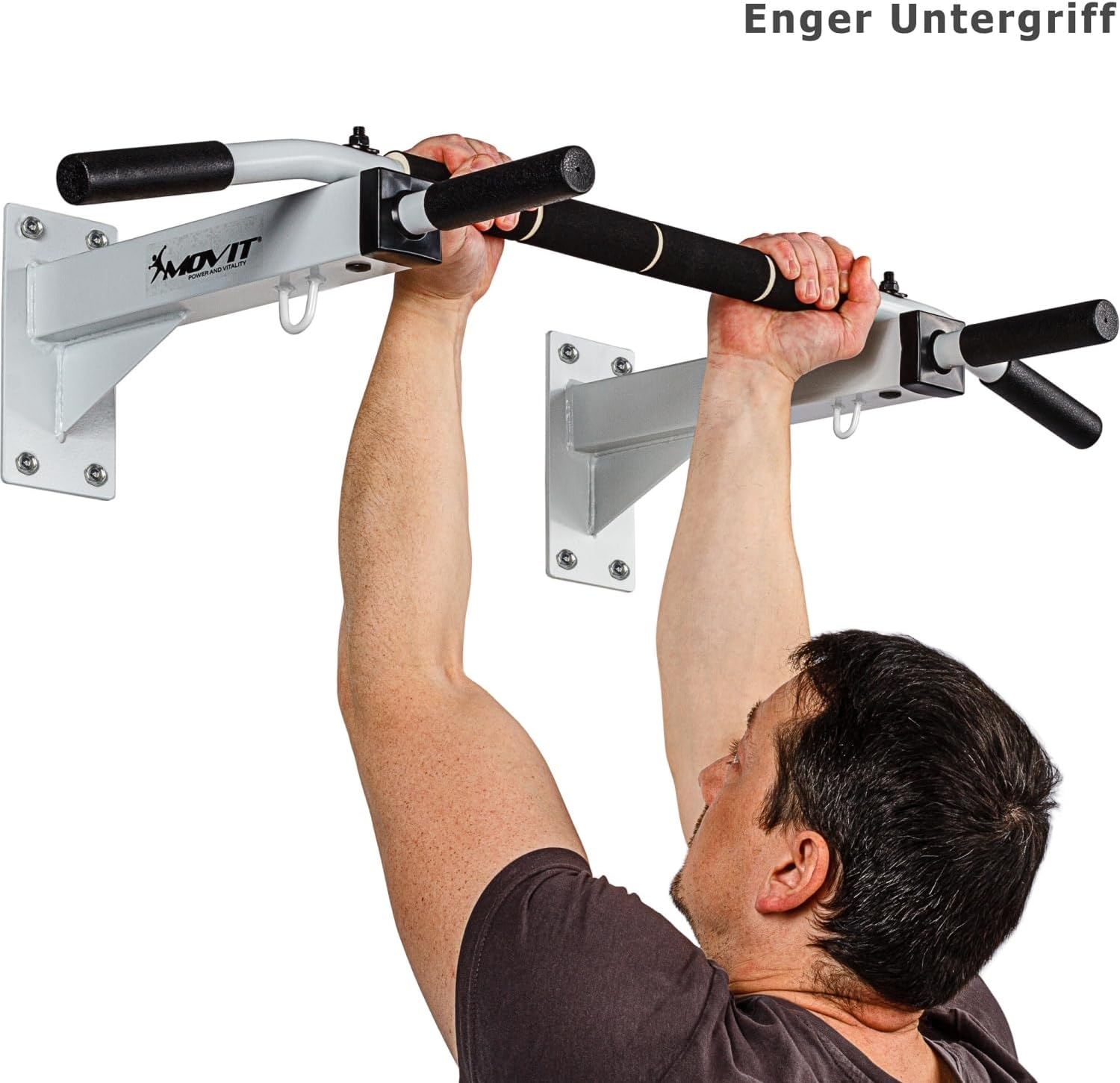 Klimmzugstange Wandmontage Schwarz/Weiss