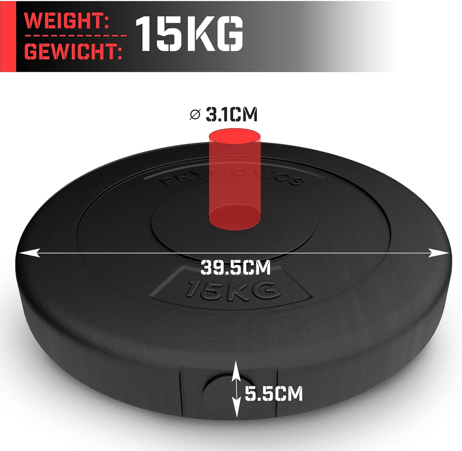 Hantelscheibenset 30/31 mm Kunststoff 5 - 30 kg