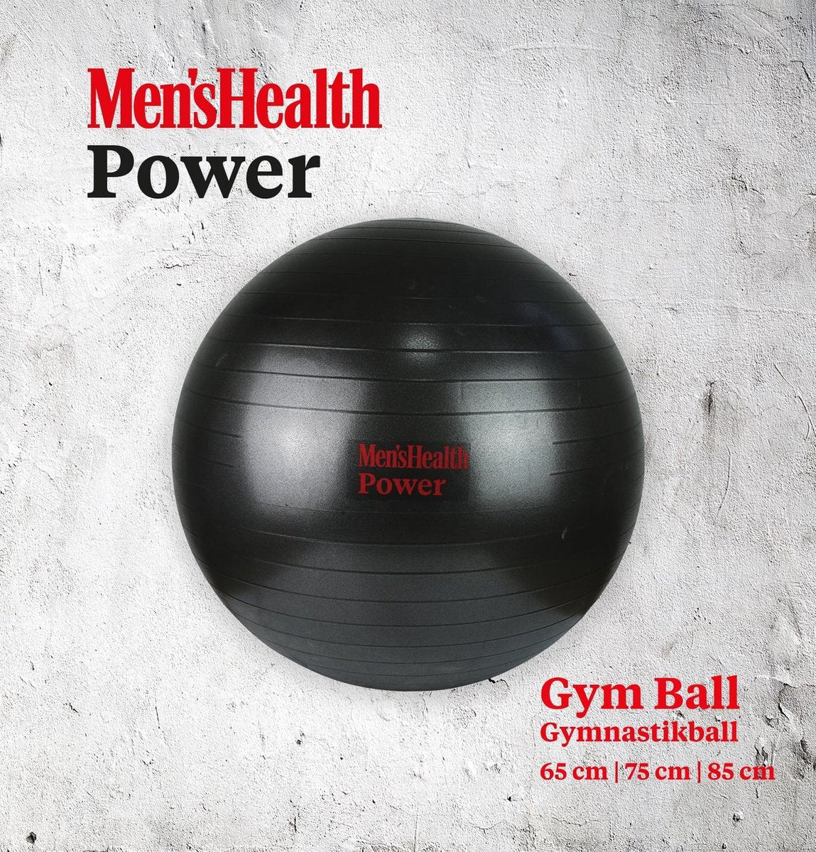 Gymnastikball 65 - 85 cm Schwarz