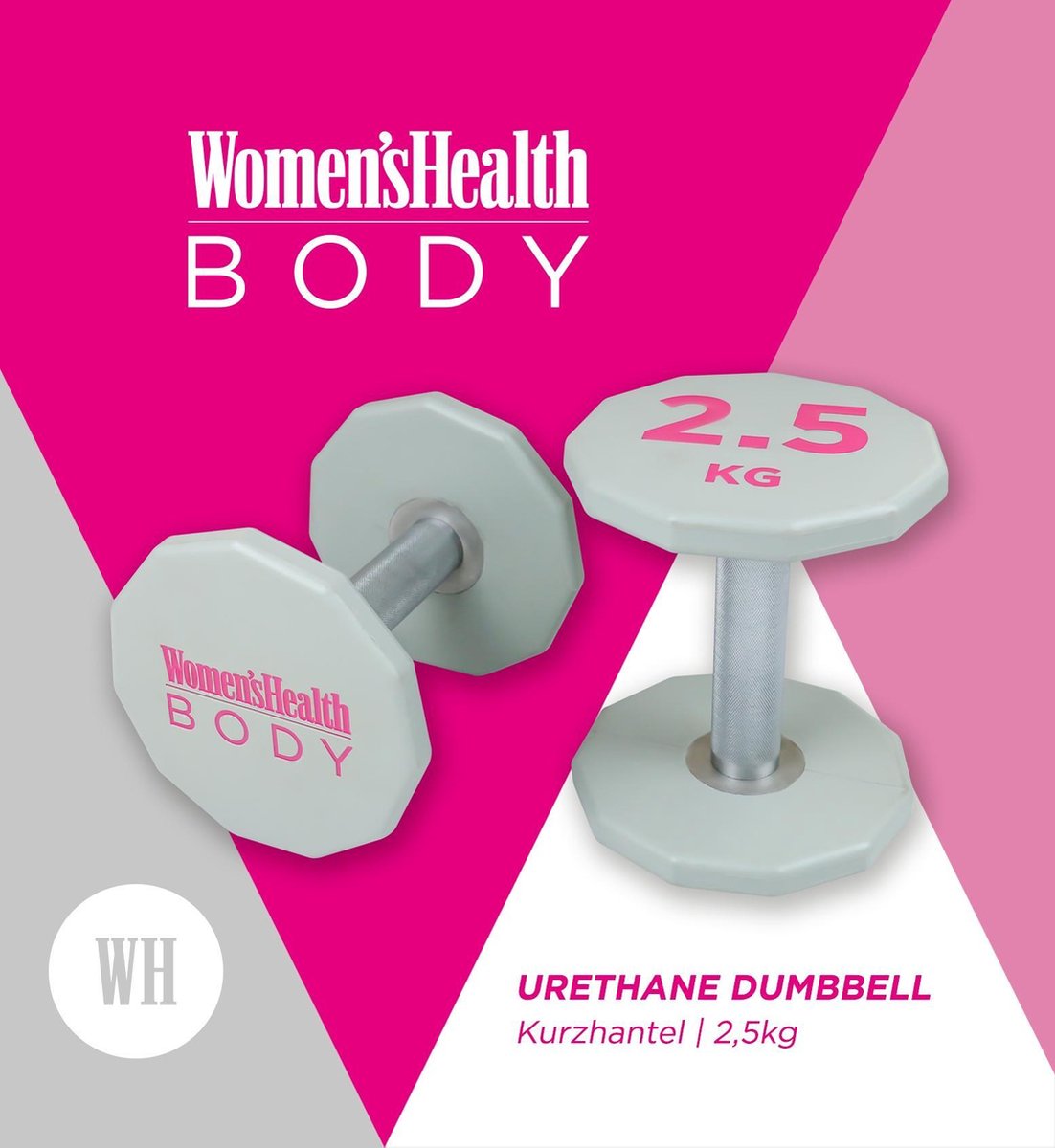 Kurzhantel Pink/Grau 2.5 - 15 KG