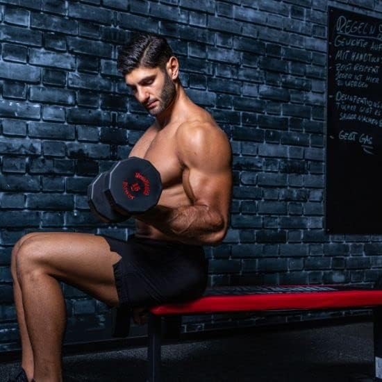 Flachbank Schwarz/Rot