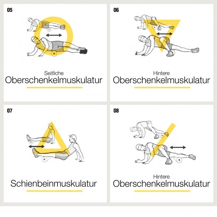 Faszienrolle in schwarz