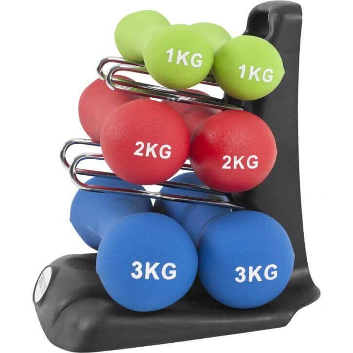 Gymnastikhantelset Neopren 12 kg