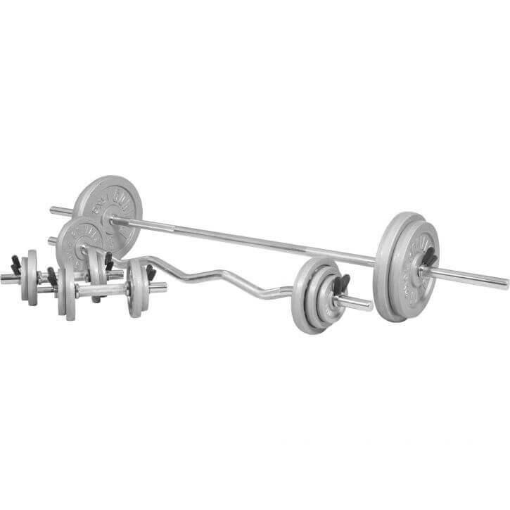 Hantelset mit Federverschluss aus Gusseisen 108 kg