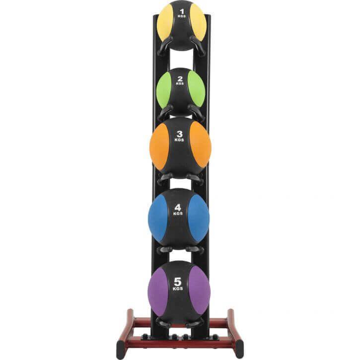 Medizinballständer Schwarz/Rot