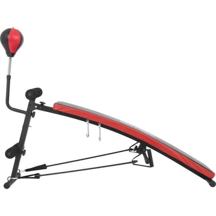 Sit up Bank mit Punchingball in der Farbe Schwarz/Rot